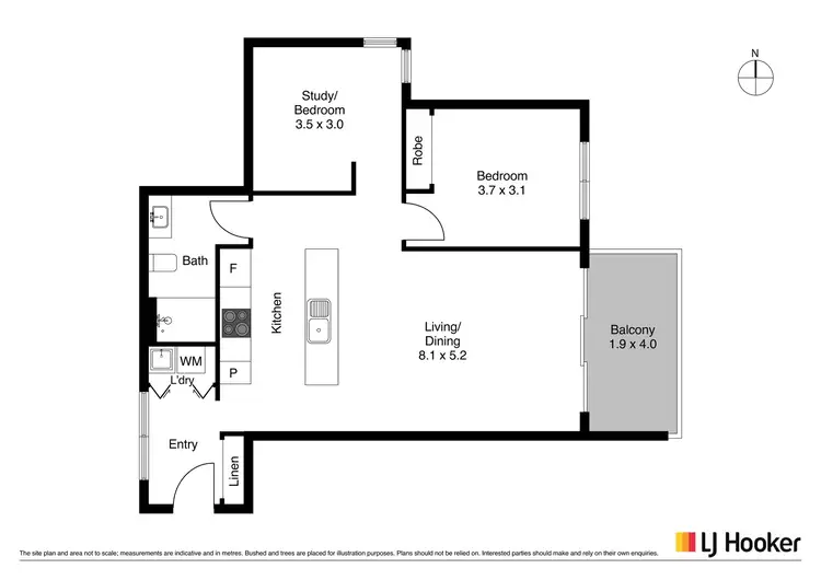 Floorplan of Homely apartment listing, 59/116 Easty Street, Phillip ACT 2606