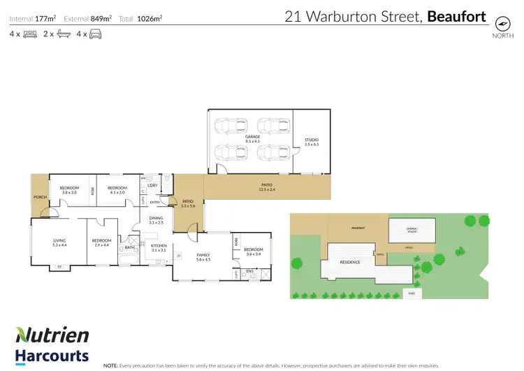 Floorplan of Homely house listing, 21 Warburton Street, Beaufort VIC 3373