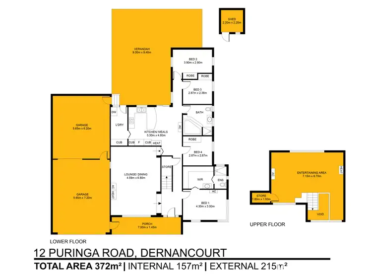 Floorplan of Homely house listing, 12 Puringa Road, Dernancourt SA 5075