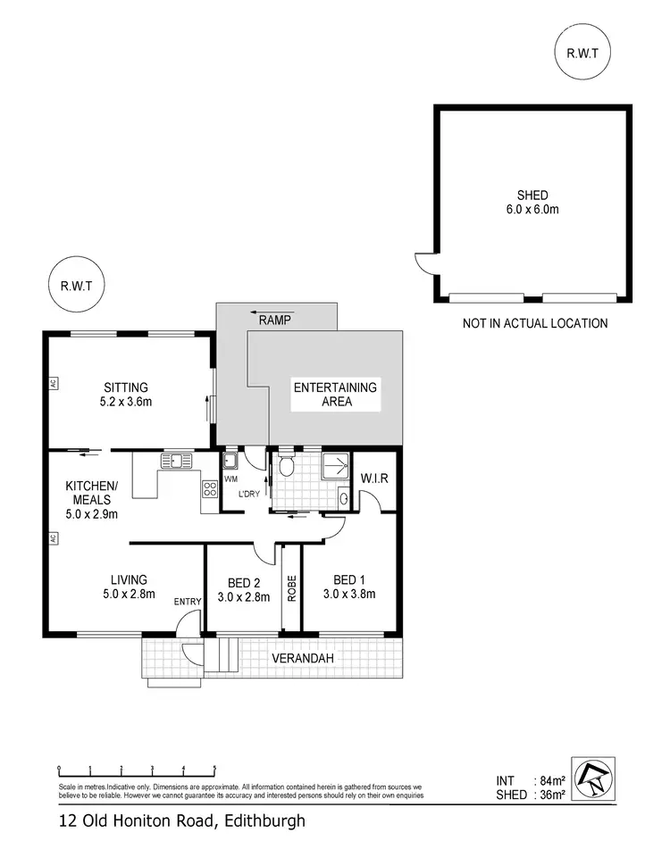 Floorplan of Homely house listing, 12 Old Honiton Road, Edithburgh SA 5583