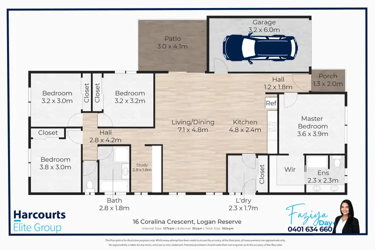 Floorplan of Homely house listing, 16 Coralina Crescent, Logan Reserve QLD 4133