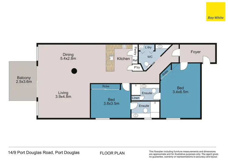 Floorplan of Homely apartment listing, 14/9 Port Douglas Road, Port Douglas QLD 4877