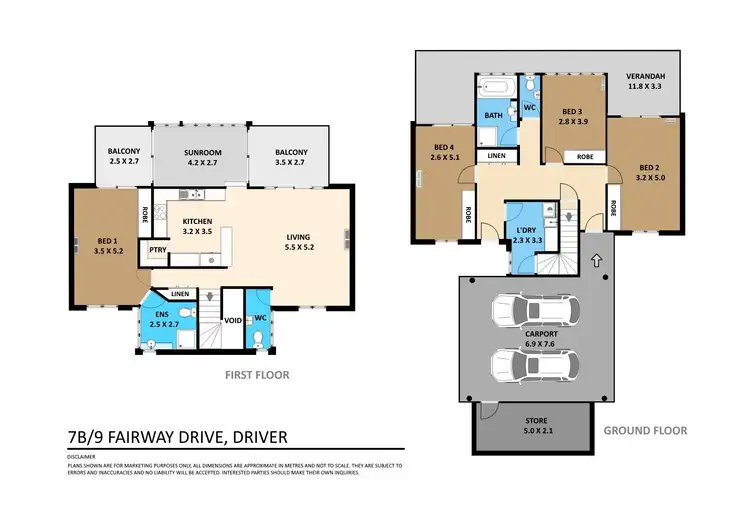Floorplan of Homely townhouse listing, 7B/9 Fairway Drive, Driver NT 830