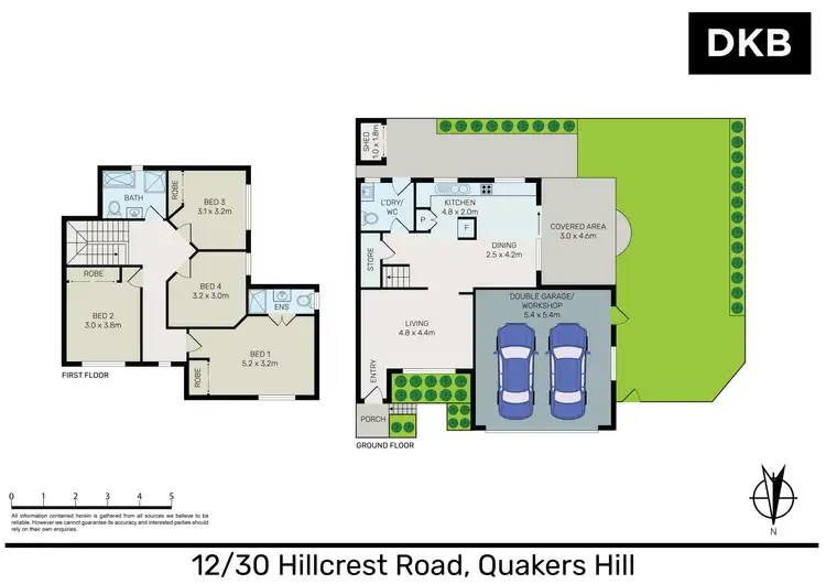Floorplan of Homely townhouse listing, 12/30 Hillcrest Road, Quakers Hill NSW 2763