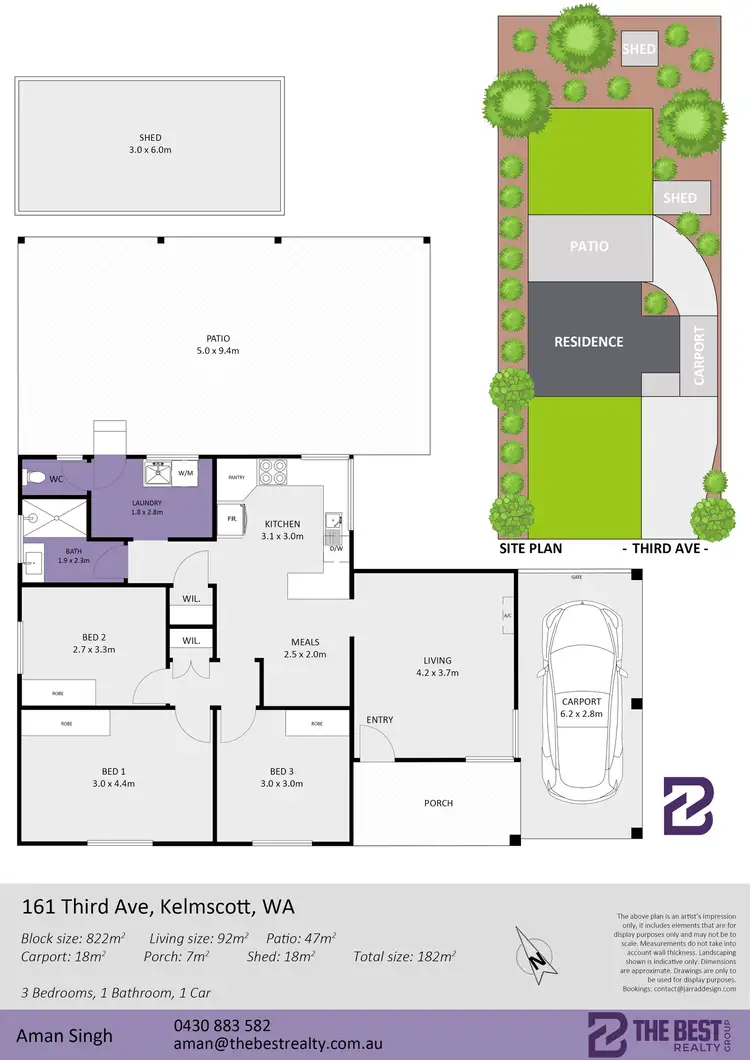 Floorplan of Homely house listing, 161 Third Avenue, Kelmscott WA 6111