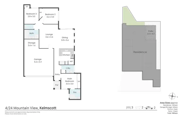 Floorplan of Homely house listing, 4/24 Mountain View, Kelmscott WA 6111