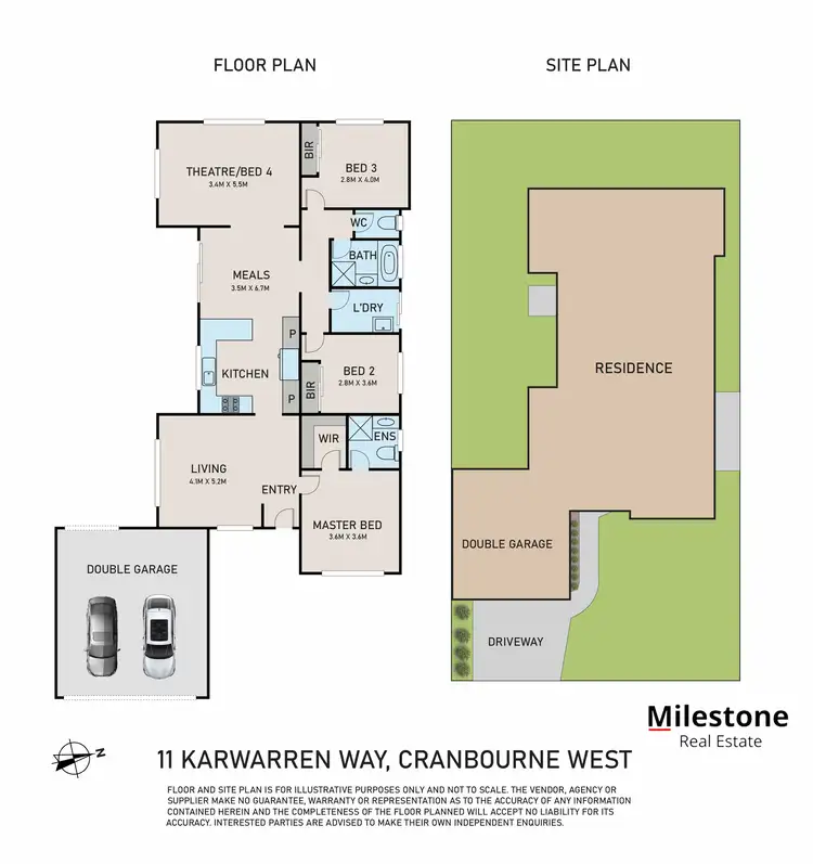 Floorplan of Homely house listing, 11 Karwarren Way, Cranbourne West VIC 3977