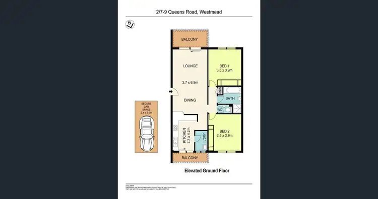 Floorplan of Homely unit listing, 2/7 Queens Road, Westmead NSW 2145