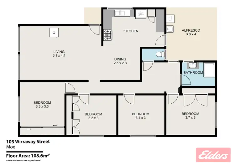 Floorplan of Homely house listing, 103 Wirraway Street, Moe VIC 3825