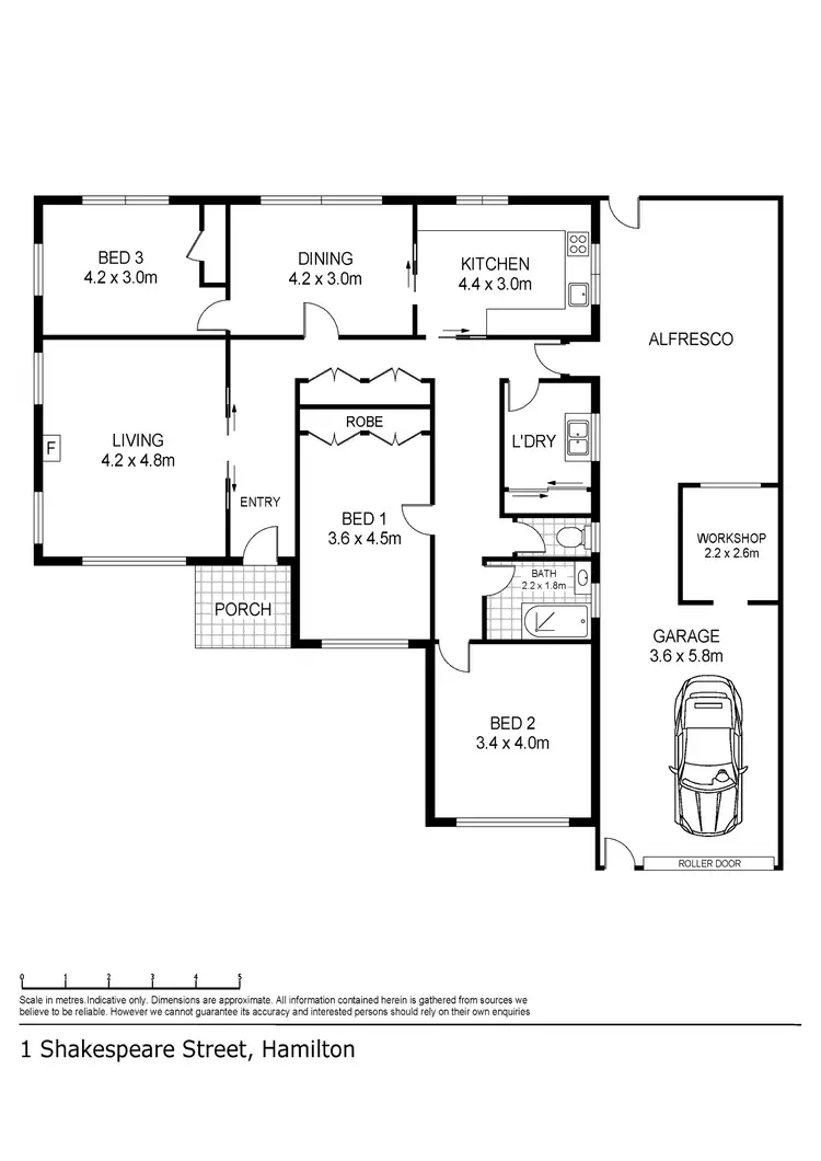 Floorplan of Homely house listing, 1 Shakespeare Street, Hamilton VIC 3300