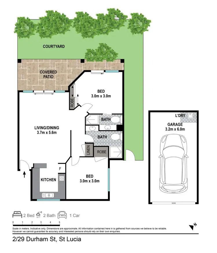 Floorplan of Homely unit listing, 2/29 Durham Street, St Lucia QLD 4067