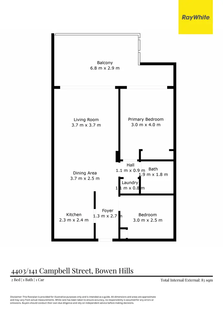 Floorplan of Homely apartment listing, 4403/141 Campbell Street, Bowen Hills QLD 4006