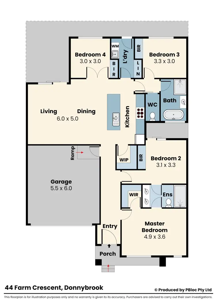 Floorplan of Homely house listing, 44 Farm Crescent, Donnybrook VIC 3064