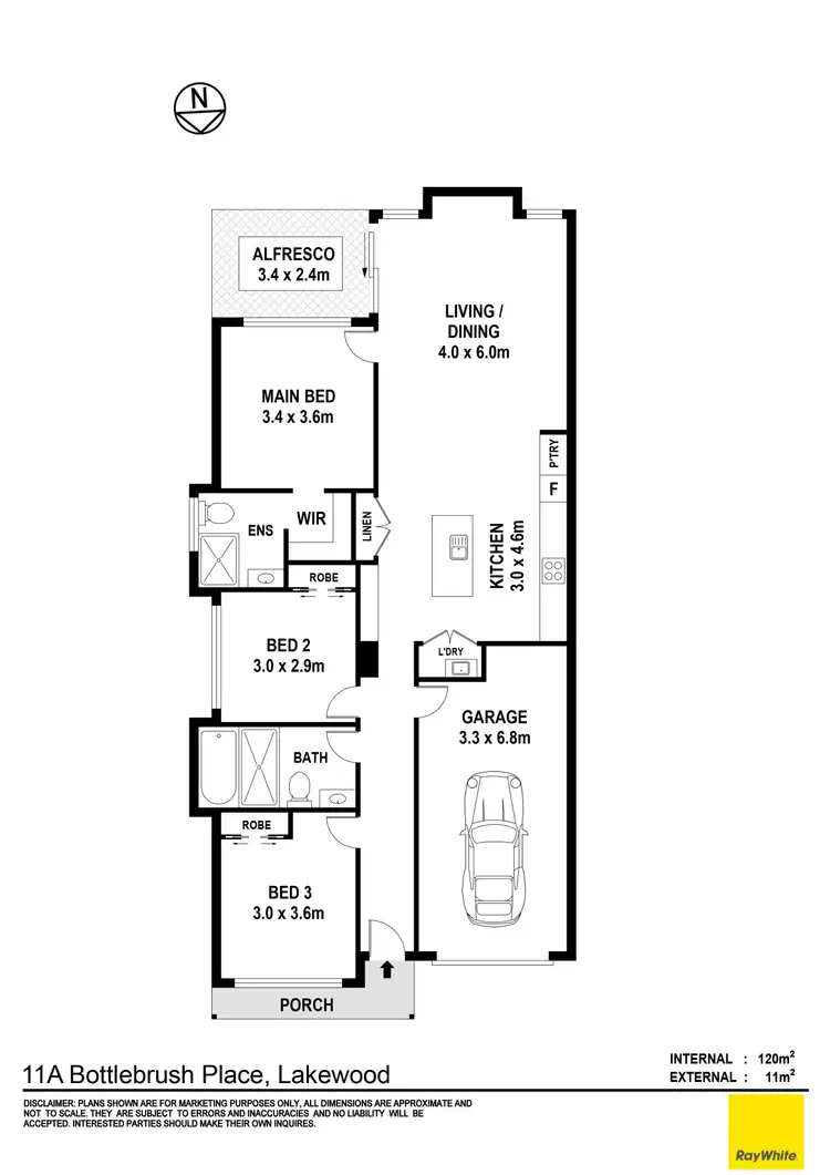 Floorplan of Homely villa listing, 11A Bottlebrush Place, Lakewood NSW 2443