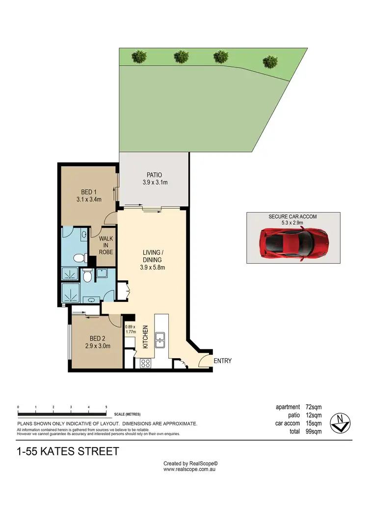 Floorplan of Homely unit listing, 1/55 Kates Street, Morningside QLD 4170