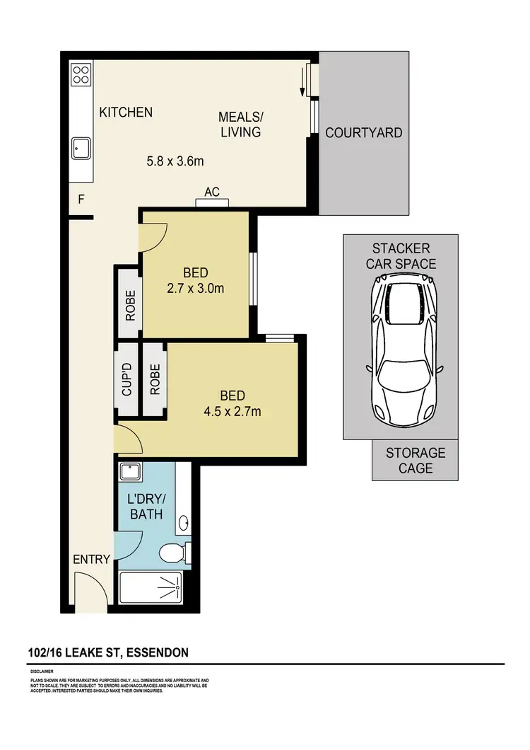 Floorplan of Homely apartment listing, 102/16 Leake Street, Essendon VIC 3040