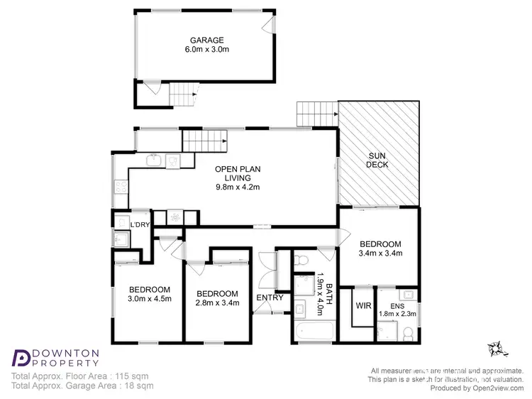 Floorplan of Homely house listing, 1/99 Oakdowns Parade, Oakdowns TAS 7019
