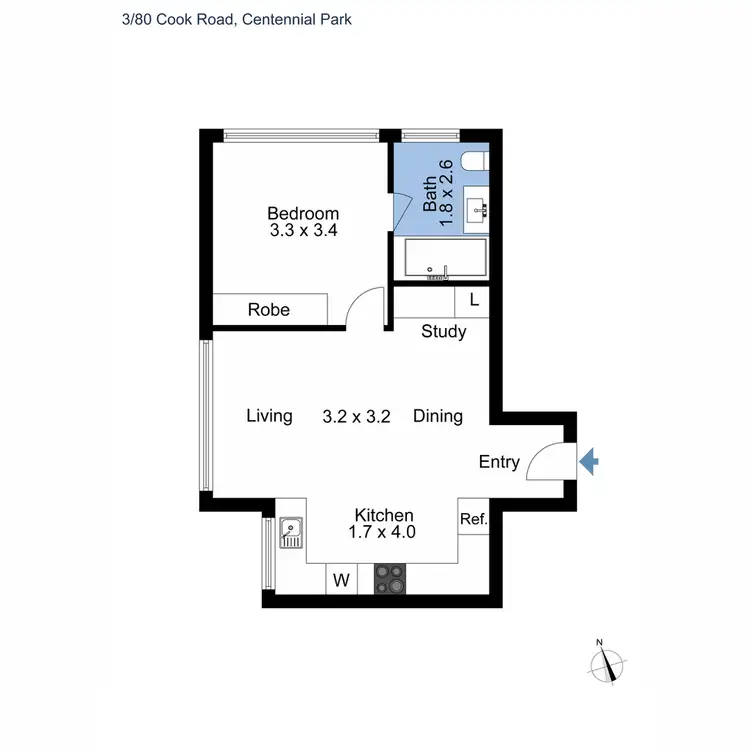 Floorplan of Homely apartment listing, 3/80 Cook Road, Centennial Park NSW 2021