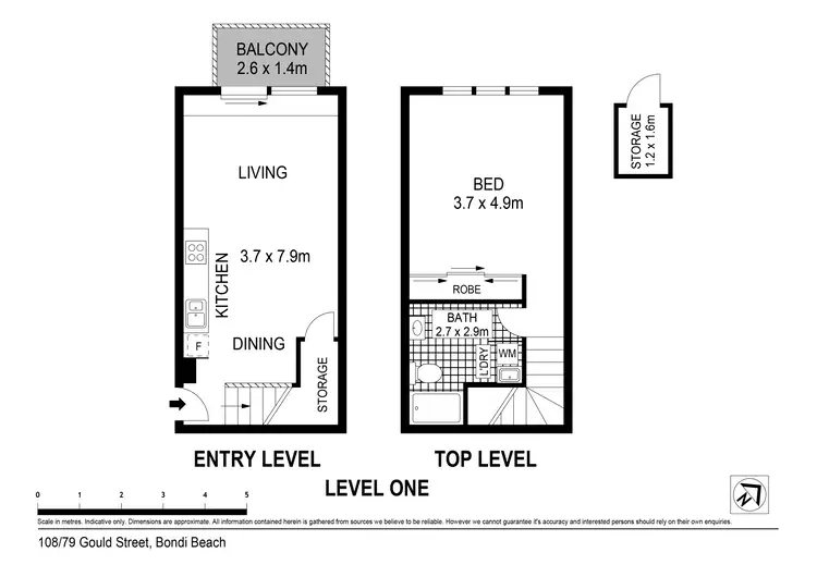 Floorplan of Homely apartment listing, 108/79 Gould Street, Bondi Beach NSW 2026
