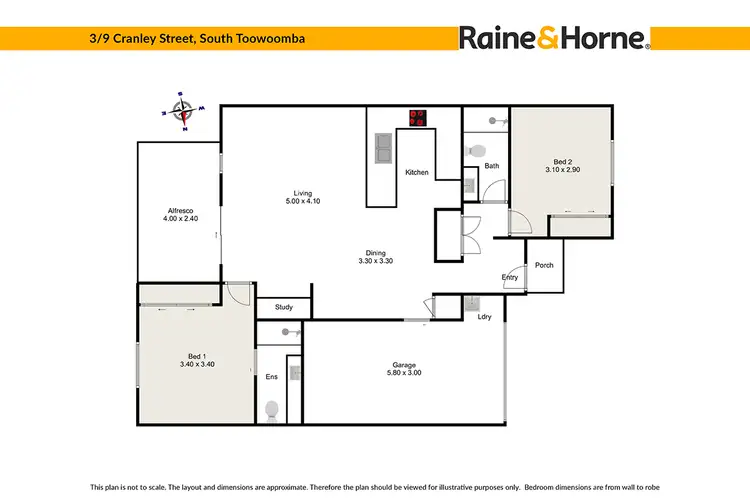 Floorplan of Homely unit listing, 3/9 Cranley Street, South Toowoomba QLD 4350
