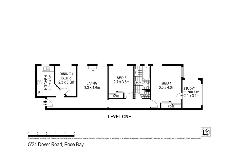 Floorplan of Homely apartment listing, 5/34 Dover Road, Rose Bay NSW 2029