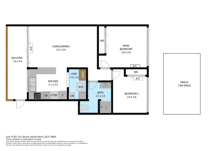 Floorplan of Homely unit listing, 17/43 The Strand, North Ward QLD 4810