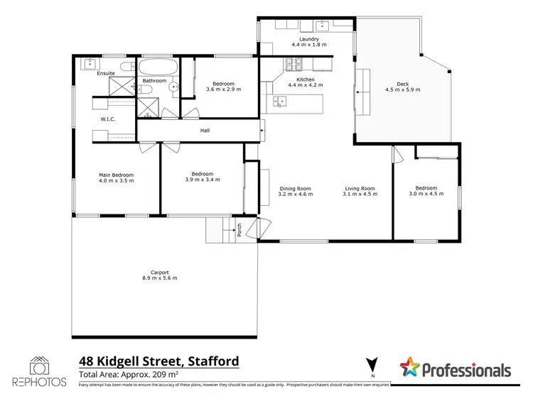 Floorplan of Homely house listing, 48 Kidgell Street, Stafford QLD 4053