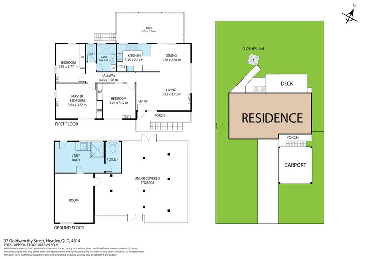 Floorplan of Homely house listing, 37 Goldsworthy Street, Heatley QLD 4814