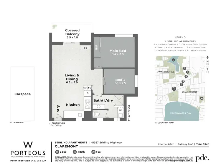 Floorplan of Homely apartment listing, 4/367 Stirling HWY, Claremont WA 6010