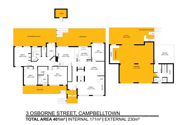 Floorplan of Homely house listing, 3 Osborne street, Campbelltown SA 5074