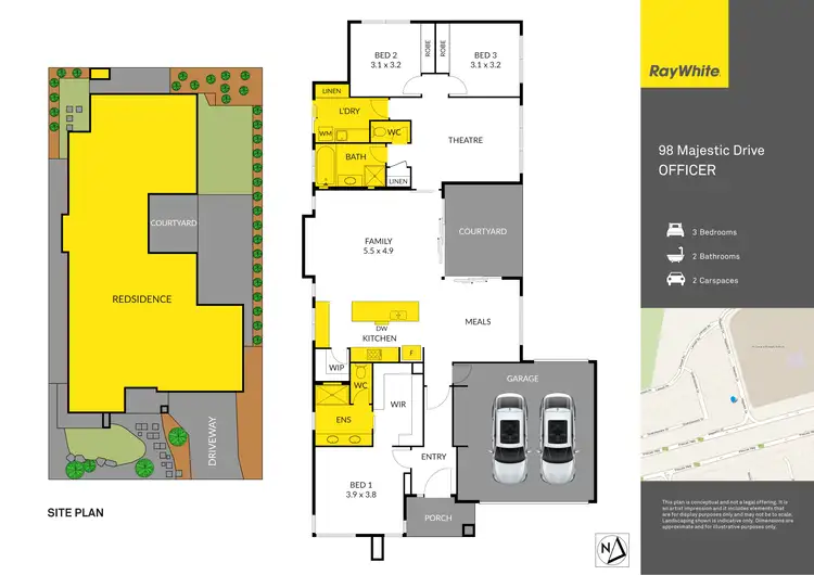 Floorplan of Homely house listing, 98 Majestic Drive, Officer VIC 3809