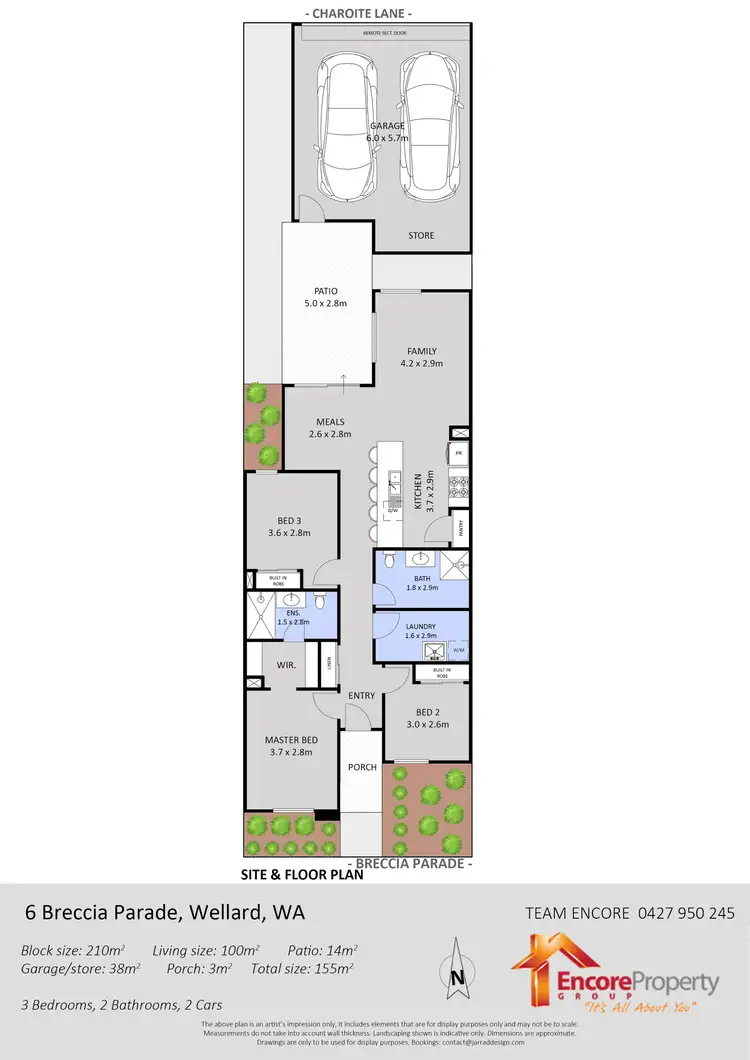 Floorplan of Homely house listing, 6 Breccia Parade, Wellard WA 6170