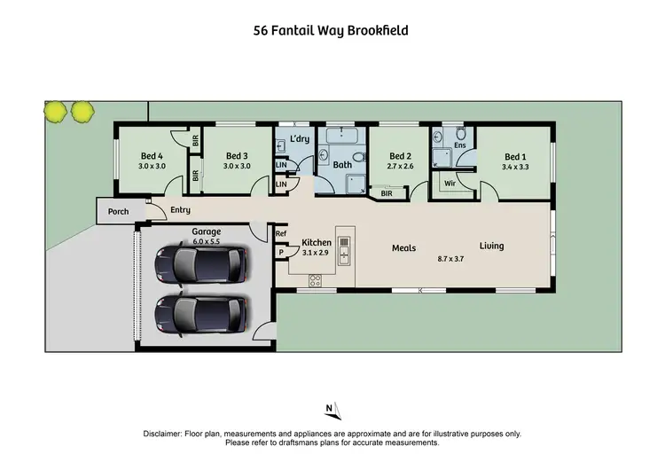 Floorplan of Homely house listing, 56 Fantail Way, Brookfield VIC 3338