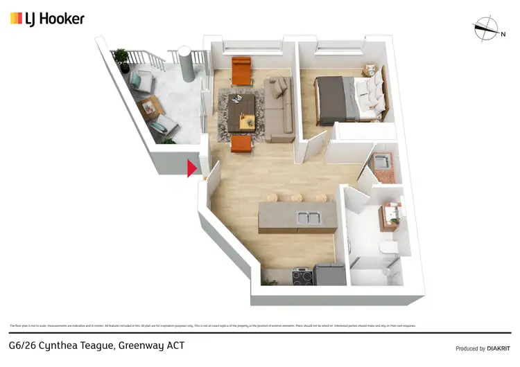 Floorplan of Homely apartment listing, G6/26 Cynthea Teague Crescent, Greenway ACT 2900