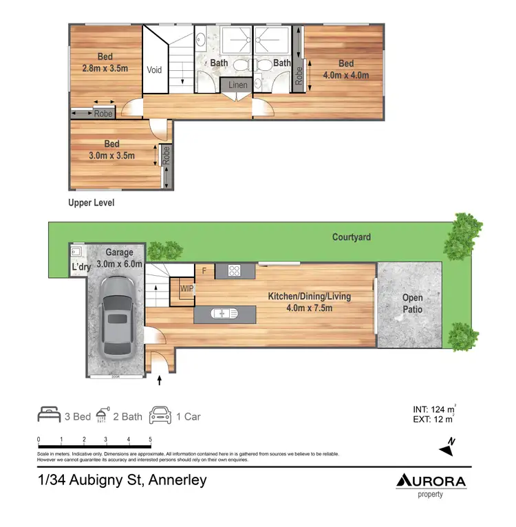 Floorplan of Homely townhouse listing, 1/34 Aubigny Street, Annerley QLD 4103
