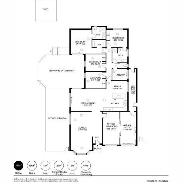 Floorplan of Homely house listing, 1 Courtney Place, Golden Grove SA 5125