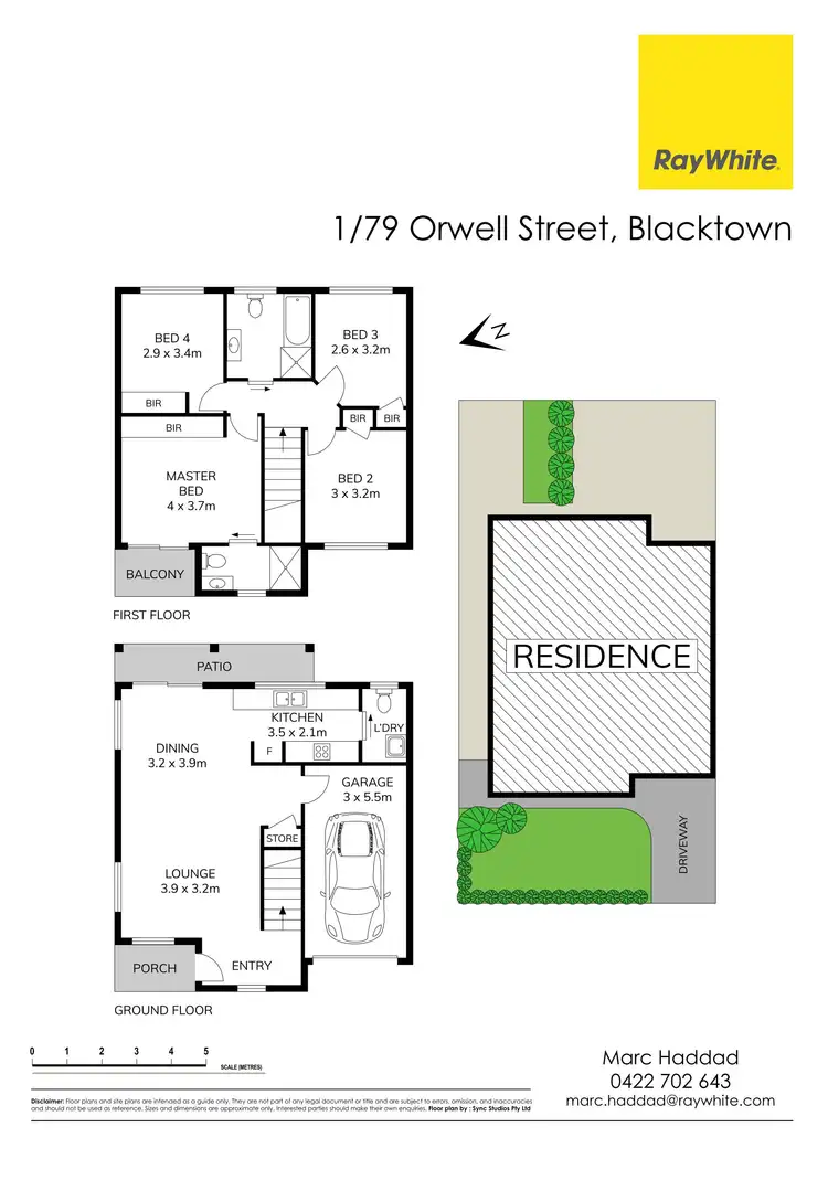 Floorplan of Homely townhouse listing, 1/79 Orwell Street, Blacktown NSW 2148