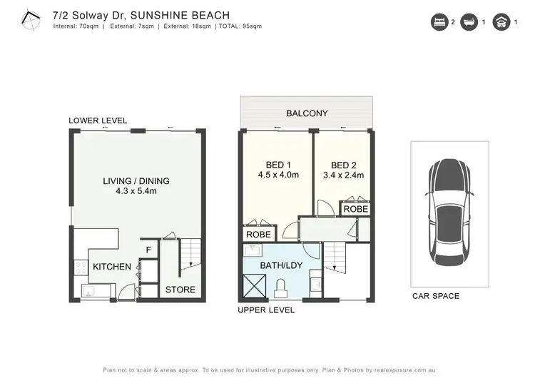 Floorplan of Homely townhouse listing, 7/2-4 Solway Drive, Sunshine Beach QLD 4567