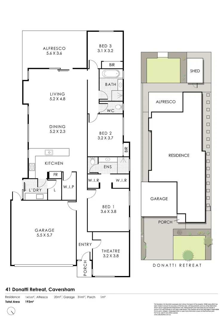 Floorplan of Homely house listing, 41 Donatti Retreat, Caversham WA 6055