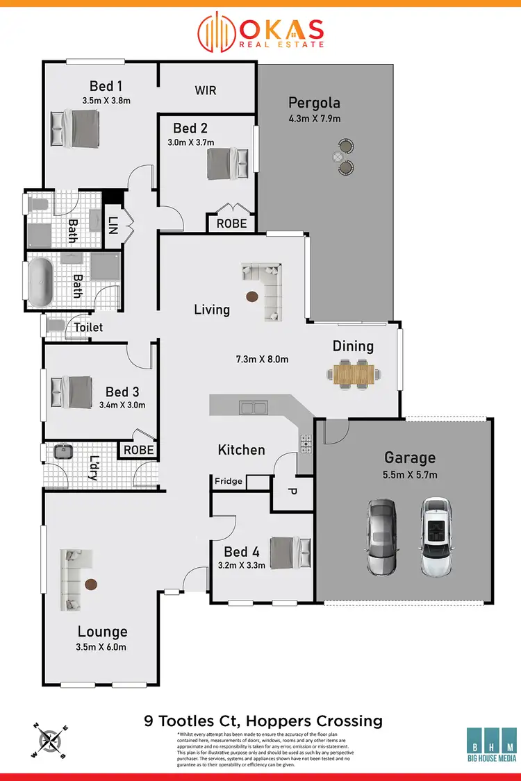 Floorplan of Homely house listing, 9 Tootles Court, Hoppers Crossing VIC 3029