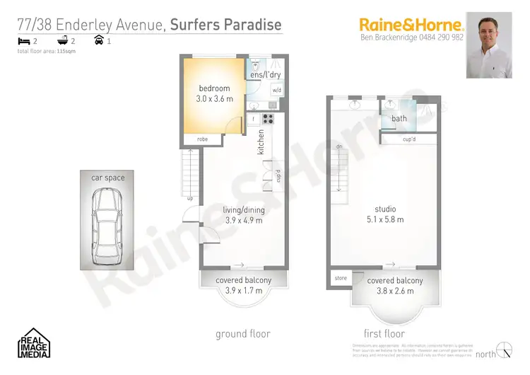 Floorplan of Homely unit listing, 77/38 Enderley Avenue, Surfers Paradise QLD 4217