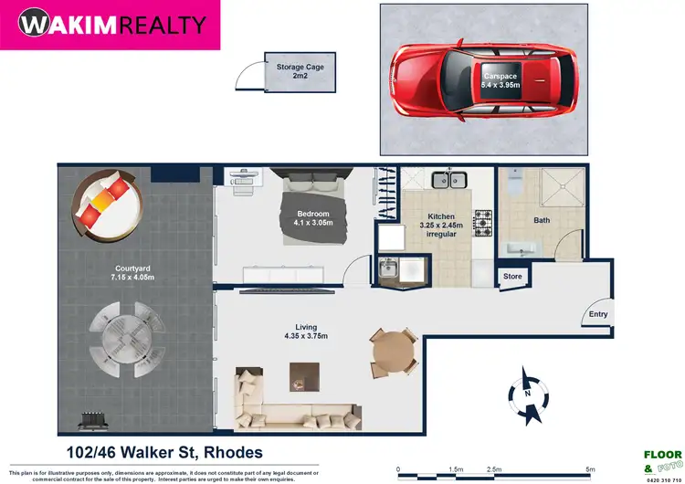 Floorplan of Homely apartment listing, 102/46 Walker Street, Rhodes NSW 2138