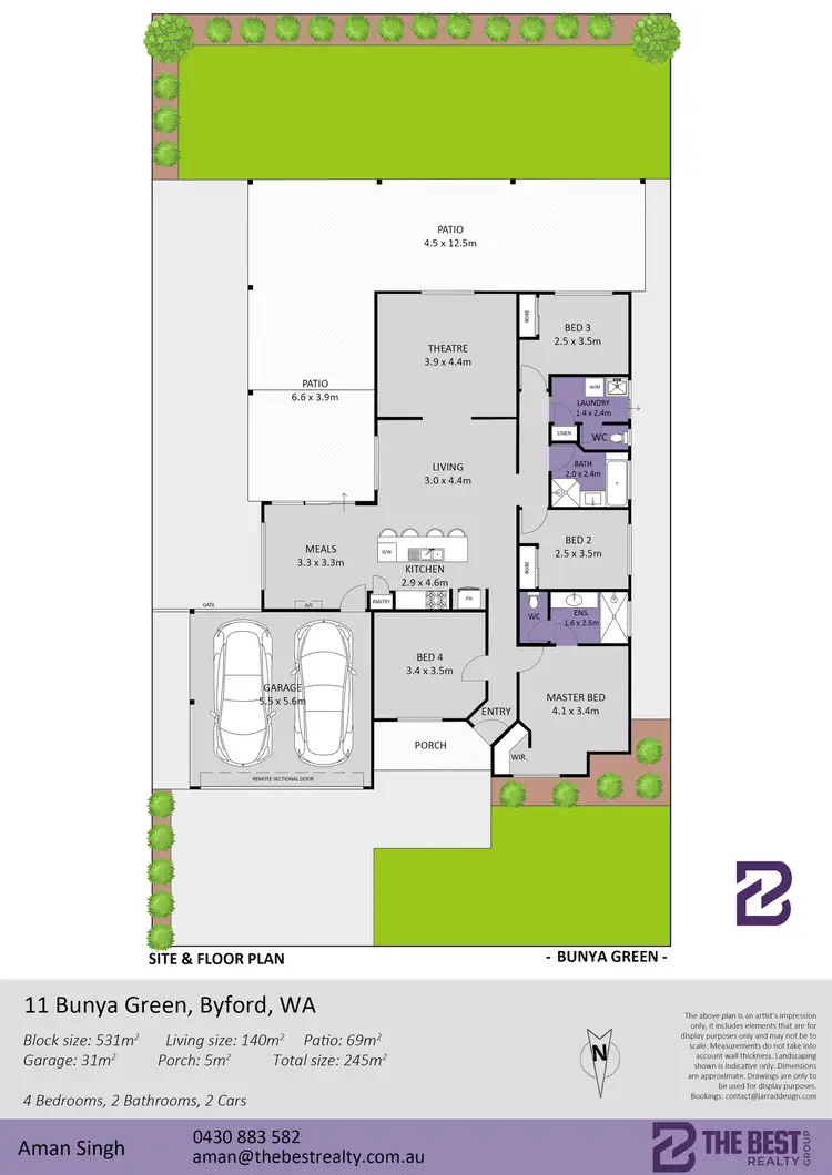 Floorplan of Homely house listing, 11 Bunya Green, Byford WA 6122