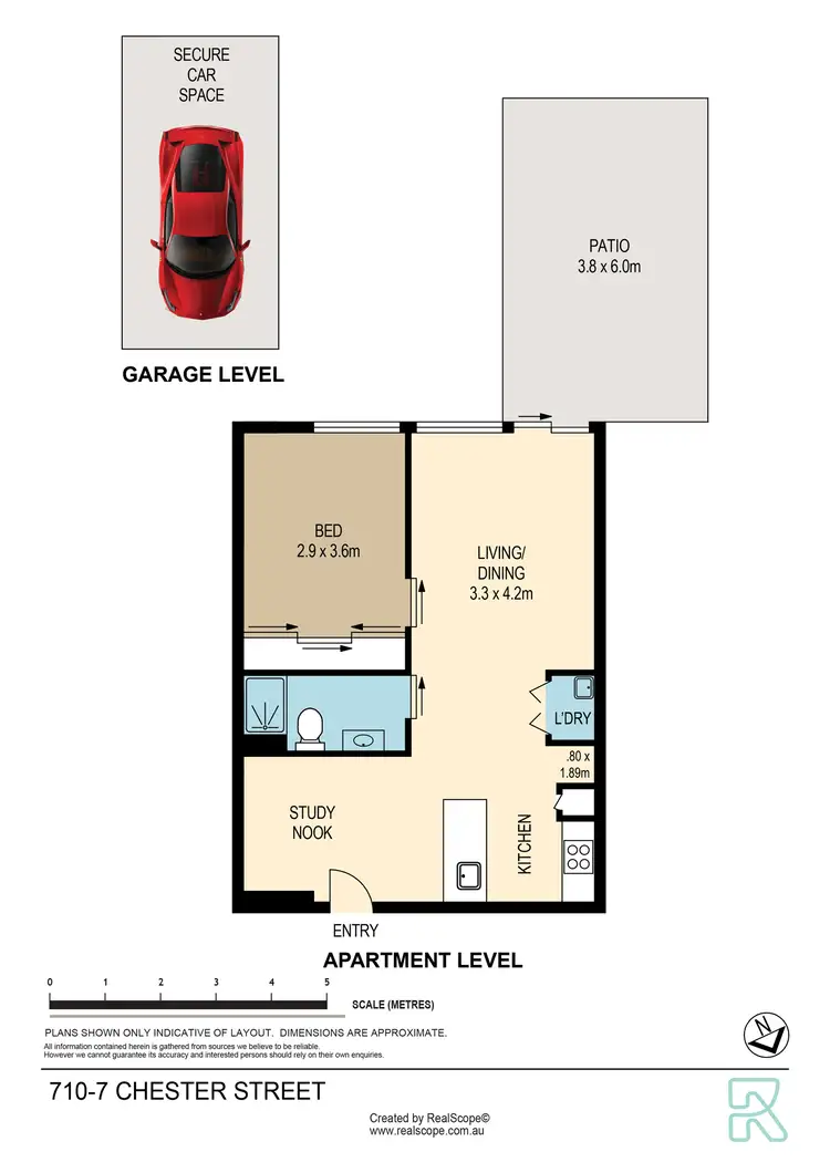Floorplan of Homely apartment listing, 710/7 Chester Street, Newstead QLD 4006