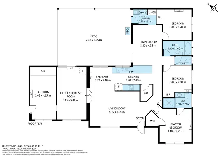 Floorplan of Homely house listing, 8 Tottenham Court, Kirwan QLD 4817