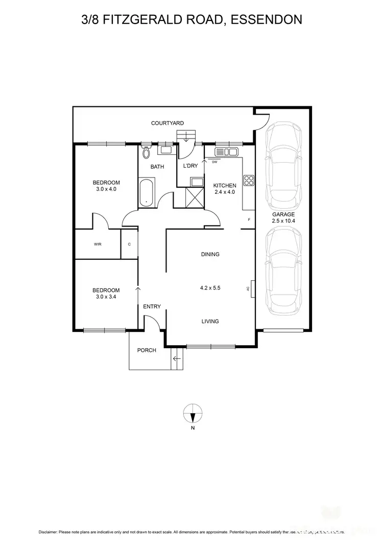 Floorplan of Homely unit listing, 3/8 Fitzgerald Road, Essendon VIC 3040