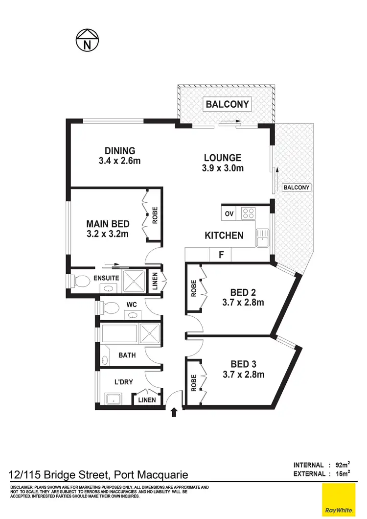 Floorplan of Homely apartment listing, 12/115 Bridge Street, Port Macquarie NSW 2444
