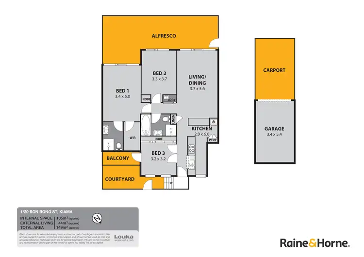 Floorplan of Homely unit listing, 1/20 Bong Bong Street, Kiama NSW 2533