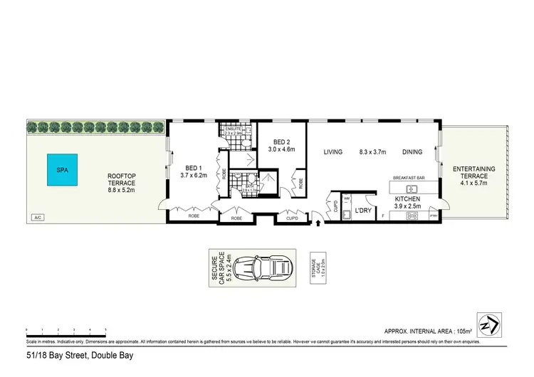 Floorplan of Homely apartment listing, 51/18 Bay Street, Double Bay NSW 2028