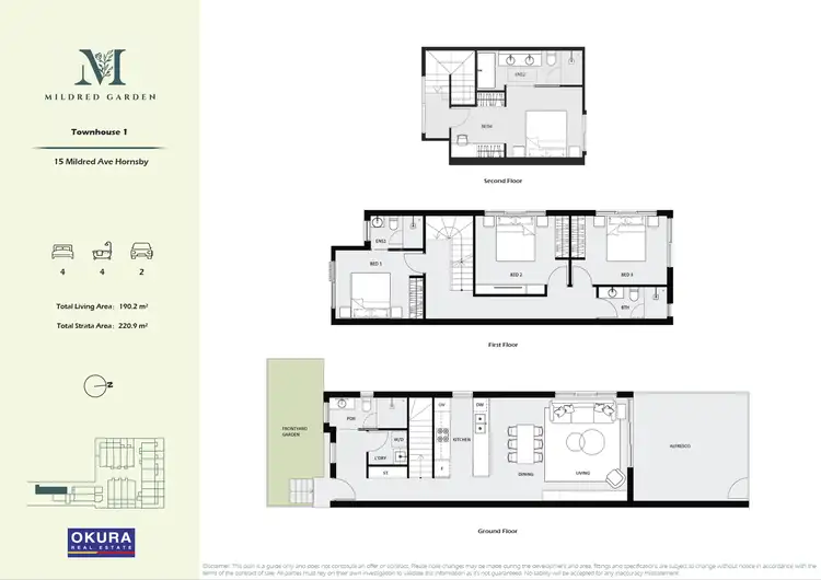 Floorplan of Homely townhouse listing, 5/15 Mildred Avenue, Hornsby NSW 2077